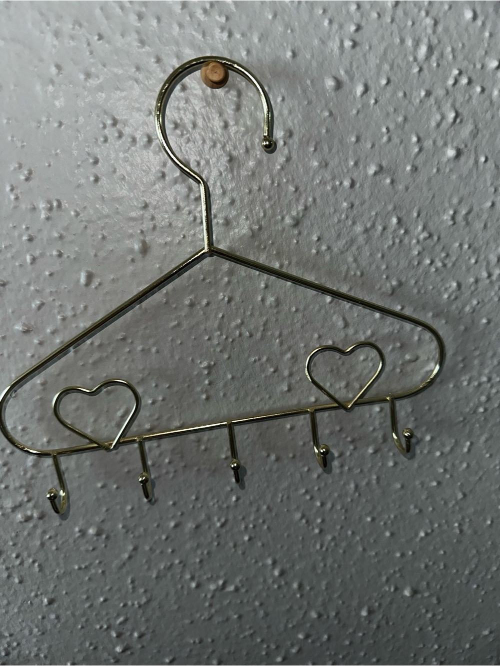 Gold Heart Multi-Hook Jewelry Hanger